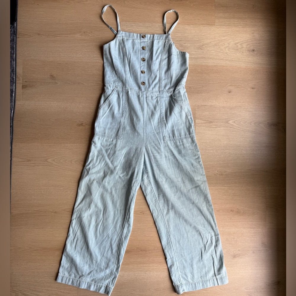 Old Navy Light Denim Button-Up Jumpsuit
